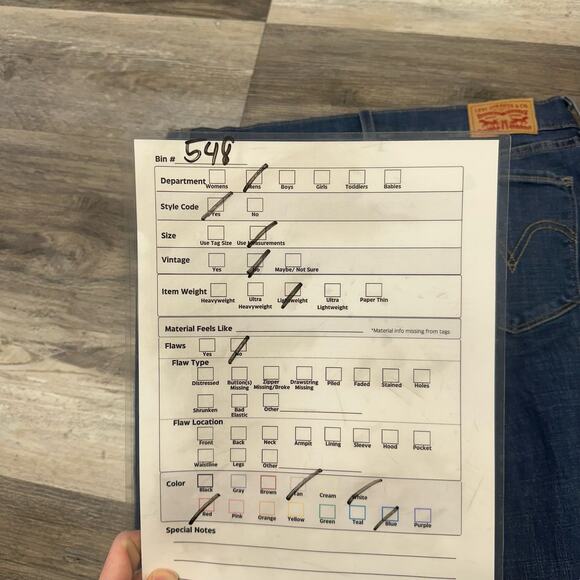 Levis‎ Red Tab Blue Women 33x30 Classic Bootcut Medium Wash Mid Rise Denim Jeans - Picture 8 of 11